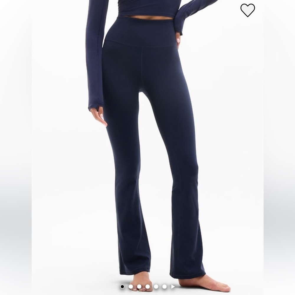 Navy Athleta High-Waisted Elation Flare Leggings